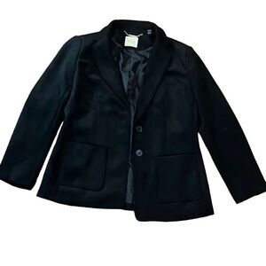 Ellie Tahari, full leather, black blazer size 10 for woman fully lined